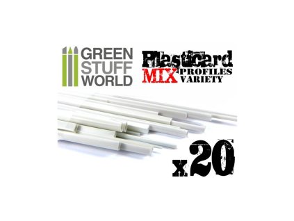 ABS: PLASTICARD PROFILE VARIETY 20 STRIPS MIX