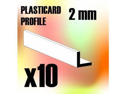 ABS PLASTICARD: ANGLE L PROFILE 2MM PACK