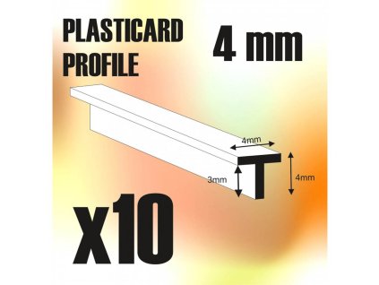 ABS PLASTICARD: T-PROFILE 4MM