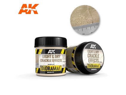 AK INTERACTIVE DIORAMA PASTE: LIGHT & DRY CRACKLE EFFECTS  (acrylic)