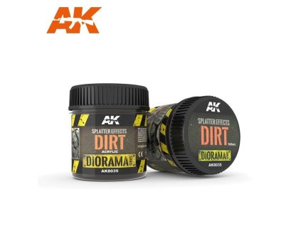 AK INTERACTIVE DIORAMA PASTE: SPLATTER EFFECTS DIRT  (acrylic)