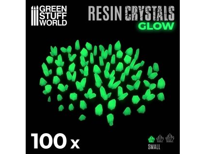 OBJECTS: SMALL CRYSTALS RESIN SET - GLOW (RESINOVÉ KRYSTALY)