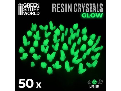 OBJECTS: MEDIUM CRYSTALS RESIN SET - GLOW