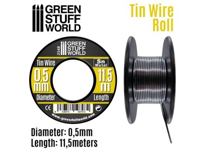 WIRE ROLL: TIN/PEWTER 0.5MM