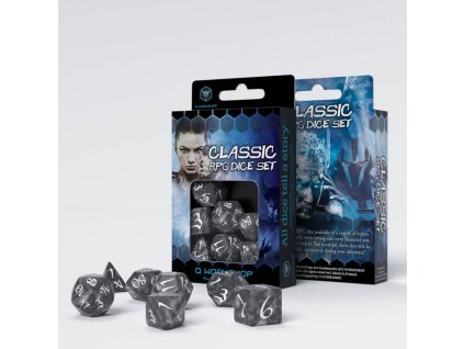 SET: CLASSIC RPG SMOKY & WHITE DICE