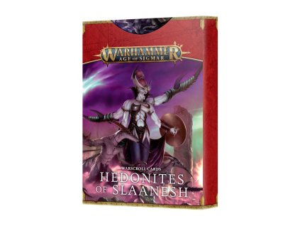 WARHAMMER AGE OF SIGMAR: HEDONITES OF SLAANESH - WARSCROLL CARDS (STARÁ EDICE)