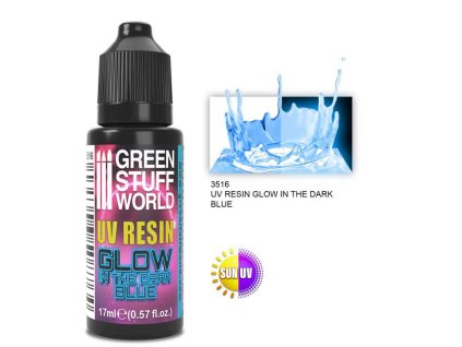 uv resin 17ml blue glow in the dark