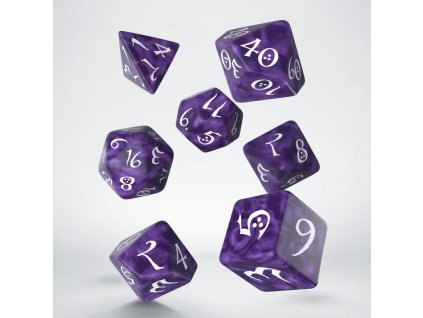 classic rpg lavender white dice set 7