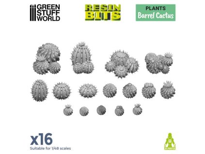 3d printed set barrel cactus