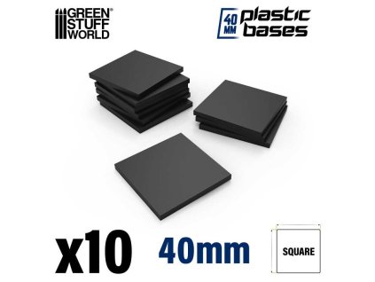 plastic square bases 40x40 mm