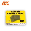 SANDING PADS: MEDIUM 220 GRIT 4 UNITS