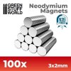 NEODYMIUM 3X2MM - SET 100X (MAGNETY)  (N35)