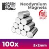 NEODYMIUM 5X2MM - SET 100X  (N52)