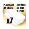 ABS: PLAIN SHEET MIX - PACK X7