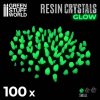 OBJECTS: SMALL CRYSTALS RESIN SET - GLOW (RESINOVÉ KRYSTALY)