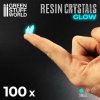 OBJECTS: SMALL CRYSTALS RESIN SET - GLOW AQUA TURQUOISE