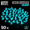 OBJECTS: MEDIUM CRYSTALS RESIN SET - GLOW AQUA TURQUOISE