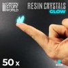 OBJECTS: MEDIUM CRYSTALS RESIN SET - GLOW AQUA TURQUOISE