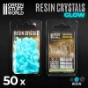 OBJECTS: MEDIUM CRYSTALS RESIN SET - GLOW AQUA TURQUOISE (RESINOVÉ KRYSTALY)
