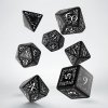 elvish black white dice set 7