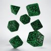 forest 3d green black dice set 7