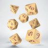 classic rpg beige burgundy dice set 7