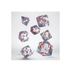 Q workshop classic rpg dice set translucent & blue red 1