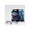 Q workshop classic rpg dice set translucent & blue red