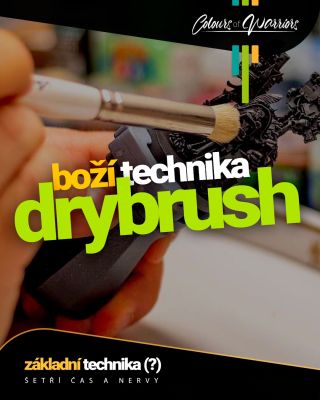 🖌️ Drybrush technika, která vám za pár minut dokáže vytáhnout detaily na miniatuře… nebo z ní udělat něco, co vypadá, jako...