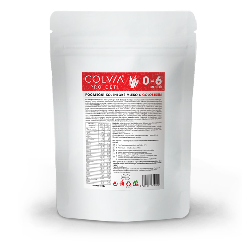 COLVIA Počáteční kojenecké mléko s colostrem 0–6 měsíců, 1500g