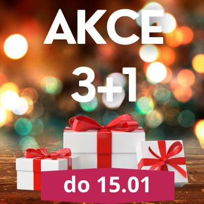 AKCE 3+1 končí 15.01.23  |  Novoroční kupón - 20%