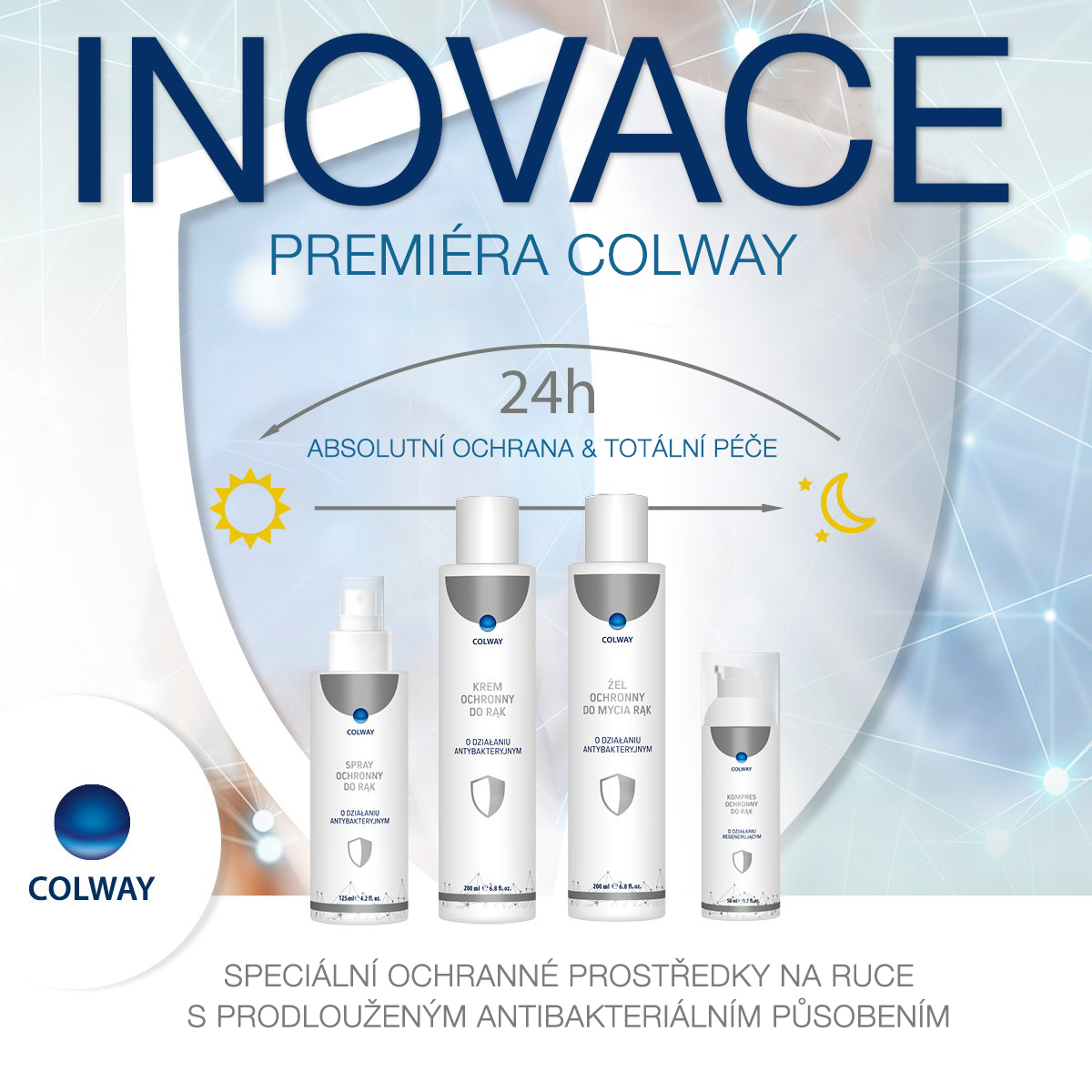 Inovace! 4 speciální ochranné produkty na ruce s prodlouženým antibakteriálním působením! 