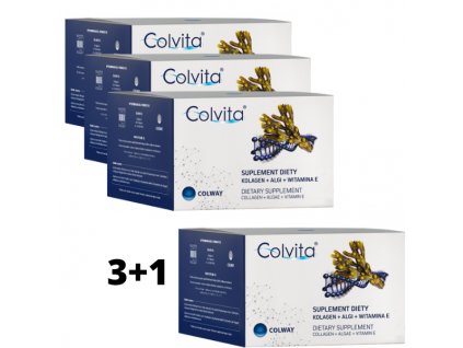 COLVITA 60  Kapslí 3+1 ZDARMA - Kolagenové Kapsle Mládí - Regenerace Kloubů, Svalů, Kůže, Cev