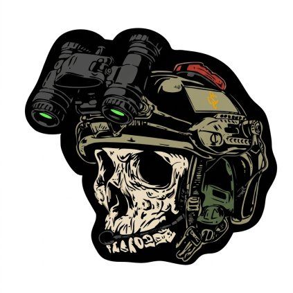 night skull sticker