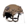 EXFIL Ballistic SL Coyote Brown Right Angle Face Shield Down