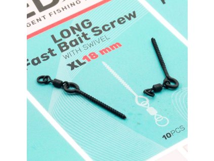 Long Fast Bait Screw with Swivel 18mm nobgxx