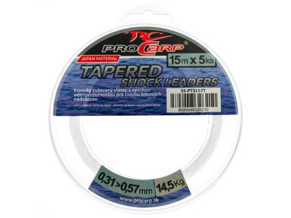 zuzovany sokovy vlasec tapered shock line procarp 31 57 mm 5x15m