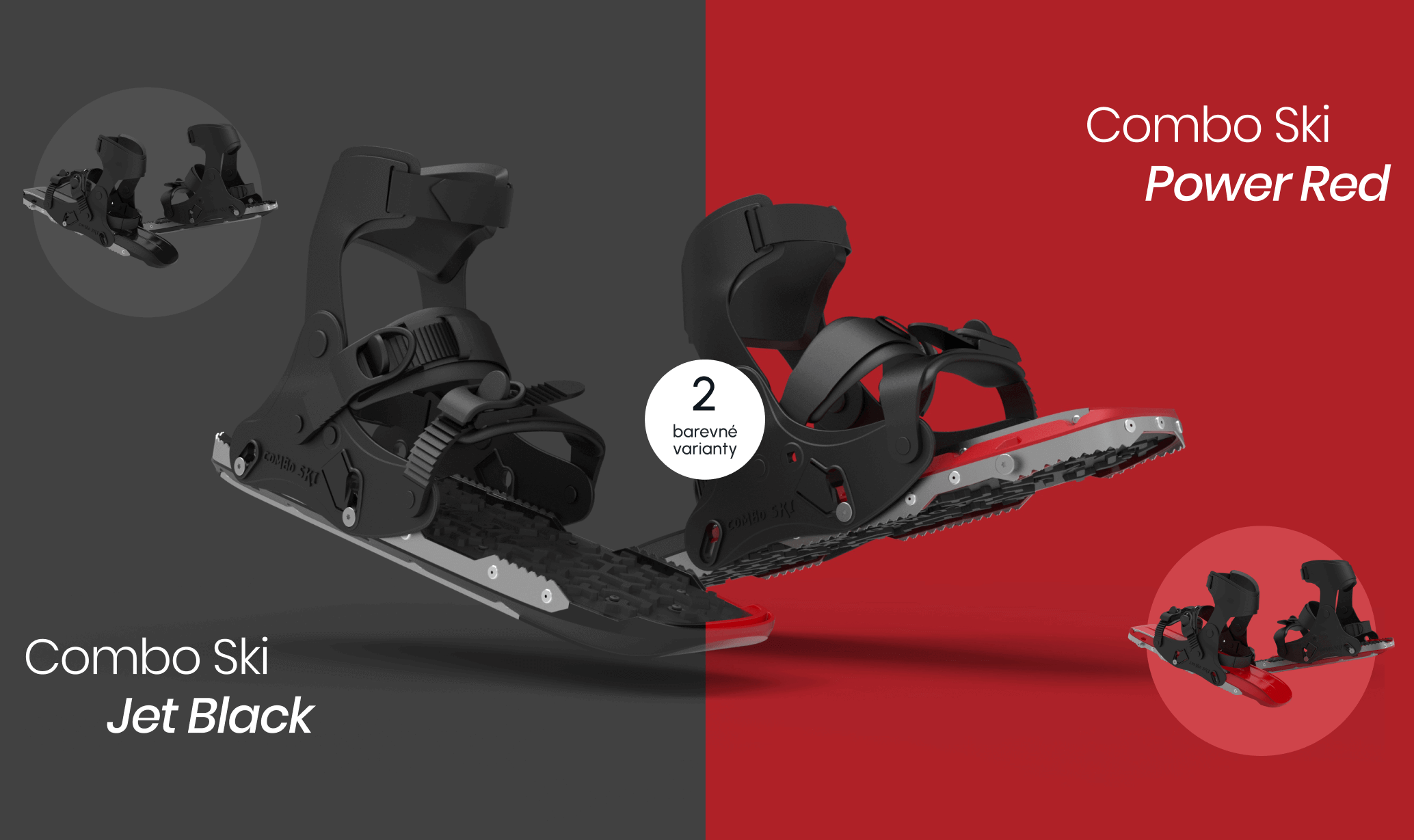 Combo Ski Jet Black a Combo Ski Power Red