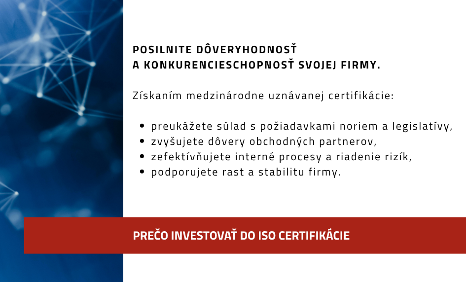 Prečo je dôležitá ISO certifikácia