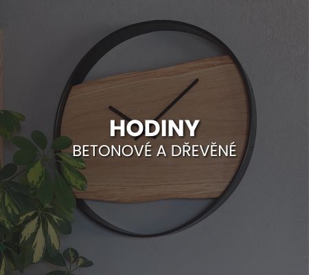 Nástěnné a stolní hodiny z betonu a dřeva