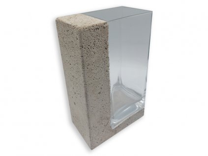 vaza sklo v betonu velka 2