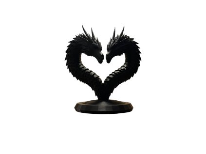Dračí srdce – romantická dekorace ze dvou draků