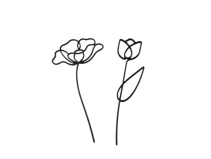 Dekorativní květiny do vázy – sada 2 ks