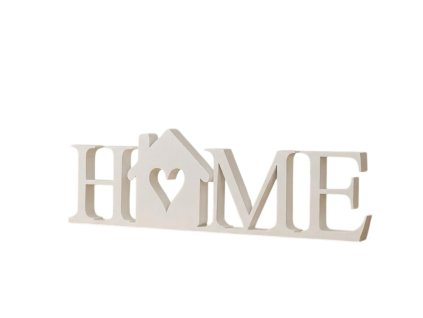 Dekorace HOME s domečkem z PLA plastu – moderní nápis do bytu