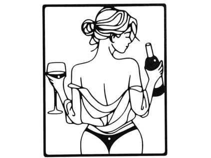 žena dekorace na zeď bílé pozadí