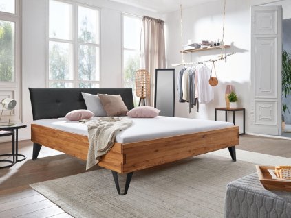 drewniane lozko debowe styl loft