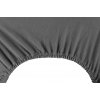 Bavlněné jersey prostěradlo Amber grafitově šedá Deco king (Rozměr prostěradlo DecoKing 100-120x200 cm 30cm)