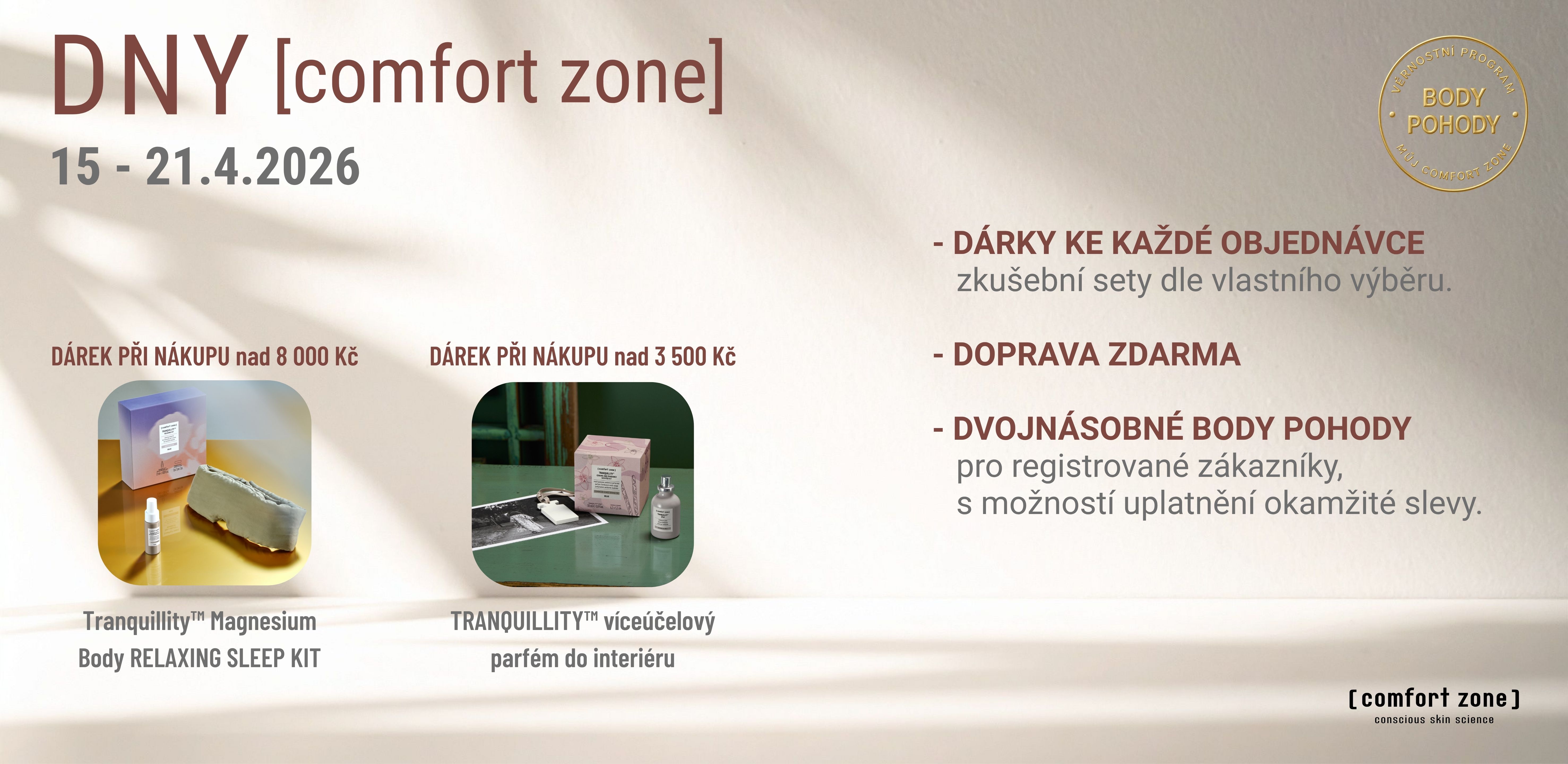 Dny comfort zone 2026