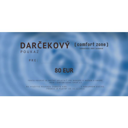 DÁRKOVÝ POUKAZ v hodnotě 80 EUR