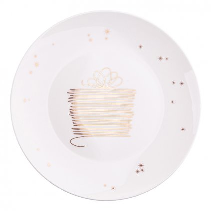 Dezertní talíř vánoční porcelán, 20 cm Golden Christmas
